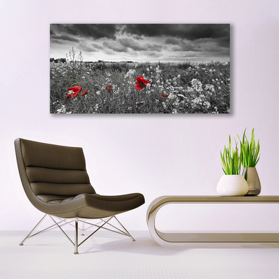 Canvas bild Äng Blommor Landskap