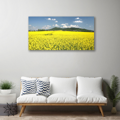 Fototryck canvas Åkerängsnatur Raps