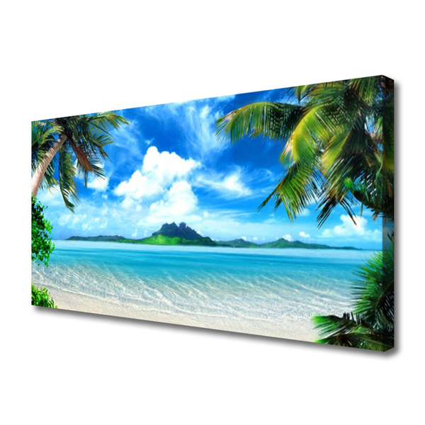 Fototryck canvas Palmträd Sea Tropical Island