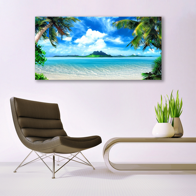 Fototryck canvas Palmträd Sea Tropical Island