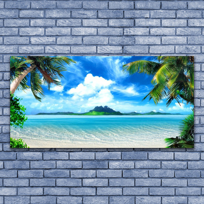 Fototryck canvas Palmträd Sea Tropical Island