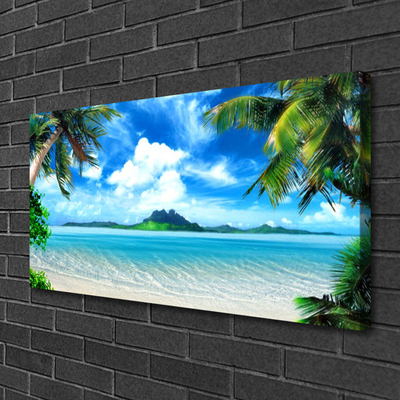 Fototryck canvas Palmträd Sea Tropical Island