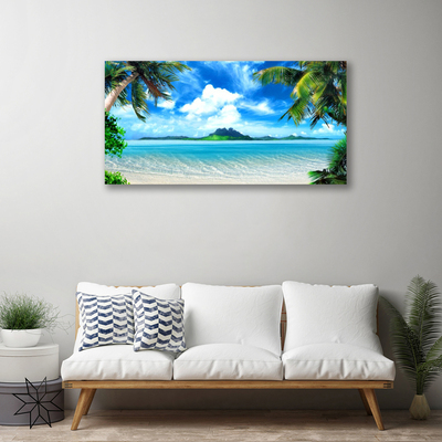 Fototryck canvas Palmträd Sea Tropical Island