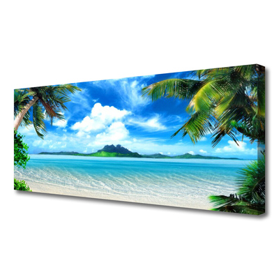 Fototryck canvas Palmträd Sea Tropical Island