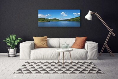 Canvas bild Lake Forest Landskap