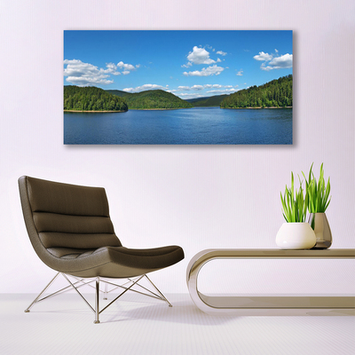 Canvas bild Lake Forest Landskap