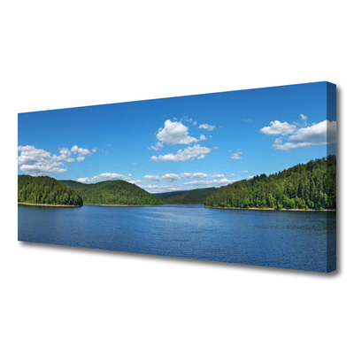 Canvas bild Lake Forest Landskap