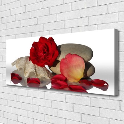 Fototryck canvas Rosblad Stilleben