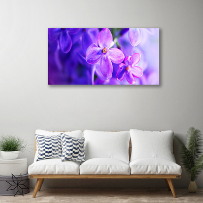 Bild canvas Lila naturblommor