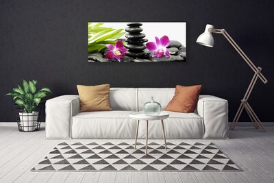 Canvas bild Zen Spa Orchid stenar