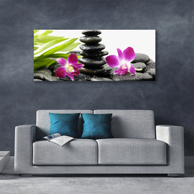 Canvas bild Zen Spa Orchid stenar