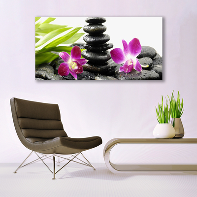 Canvas bild Zen Spa Orchid stenar