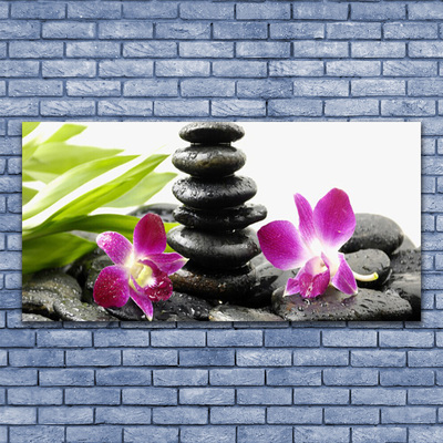 Canvas bild Zen Spa Orchid stenar