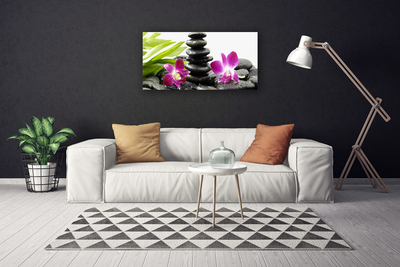 Canvas bild Zen Spa Orchid stenar