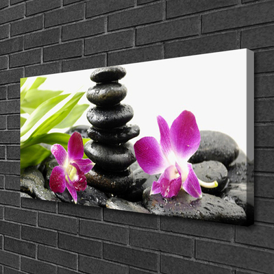 Canvas bild Zen Spa Orchid stenar