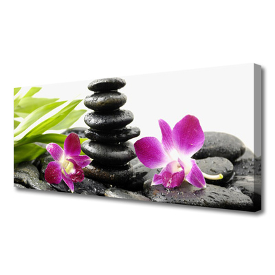 Canvas bild Zen Spa Orchid stenar