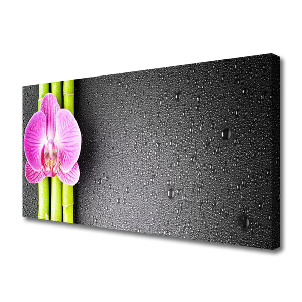 Fototryck canvas Bambu blommor orkidé