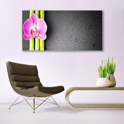 Fototryck canvas Bambu blommor orkidé