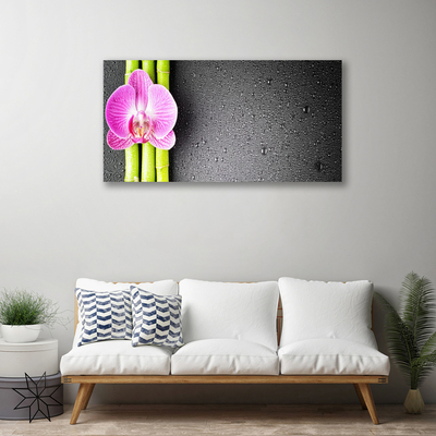 Fototryck canvas Bambu blommor orkidé