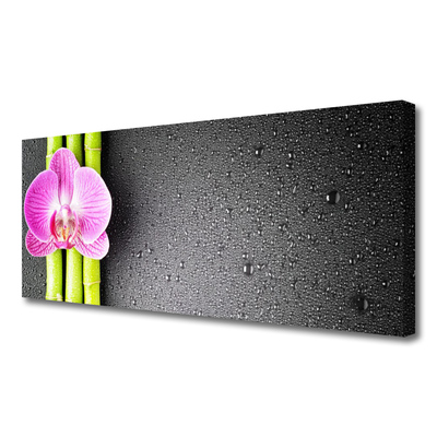 Fototryck canvas Bambu blommor orkidé