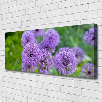 Fototryck canvas Lila blommor äng