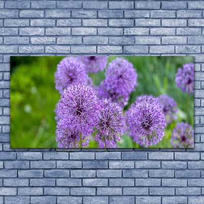 Fototryck canvas Lila blommor äng