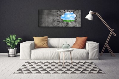 Fototryck canvas Hål sprucken vägg