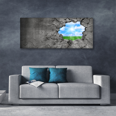 Fototryck canvas Hål sprucken vägg