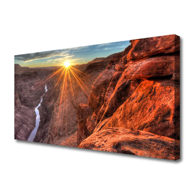 Canvas bild Sun Desert Landskap