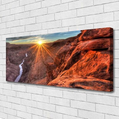 Canvas bild Sun Desert Landskap