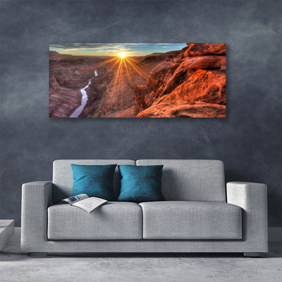 Canvas bild Sun Desert Landskap