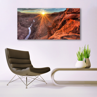 Canvas bild Sun Desert Landskap