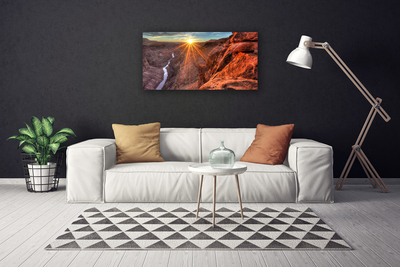 Canvas bild Sun Desert Landskap