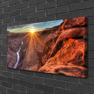 Canvas bild Sun Desert Landskap