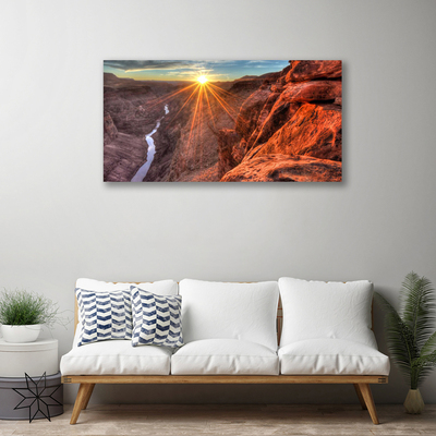 Canvas bild Sun Desert Landskap