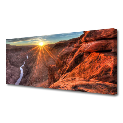 Canvas bild Sun Desert Landskap