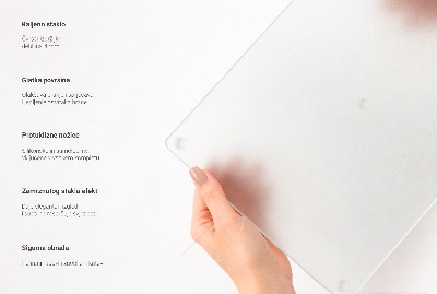 Spisskyddsplatta fyrkantig och halvtransparent