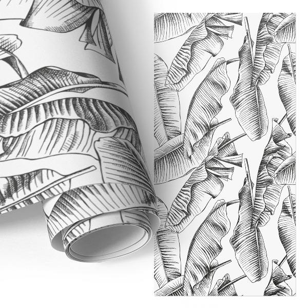 Självhäftande möbelfolie Bananblad