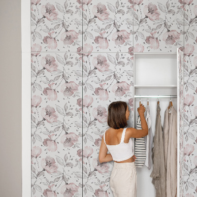 Självhäftande möbelfolie Pastellblommor