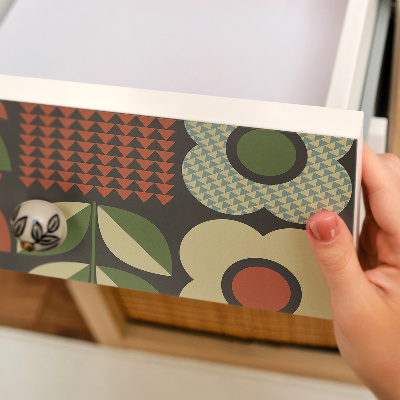 Möbelvinyl Blommor folklore