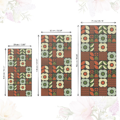 Möbelvinyl Blommor folklore