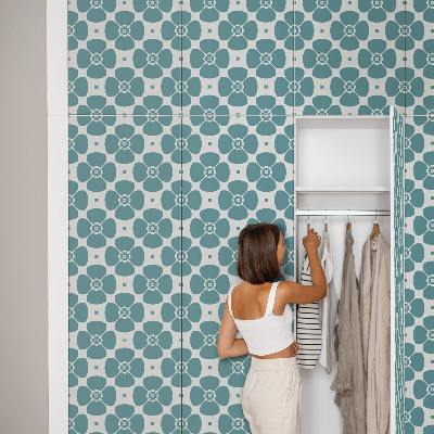 Möbelvinyl Blommig geometri