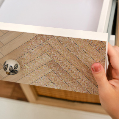 Kontaktplast Fiskbensmönster i trä