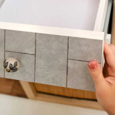 Möbelvinyl Grå kakelplattor