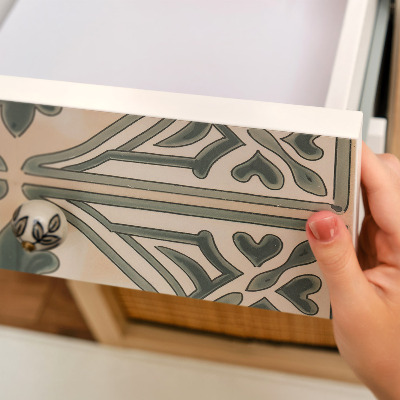 Självhäftande möbelfolie Vintageplattor