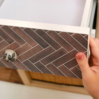 Kontaktplast Fiskbensmönster i tegel