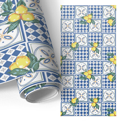 Självhäftande möbelfolie Citronmönster