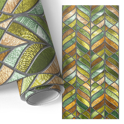 Möbeldekor Målat glas löv