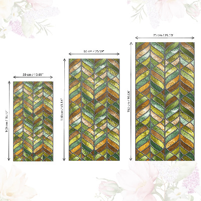 Möbeldekor Målat glas löv