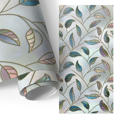 Möbeldekor Målat glas löv